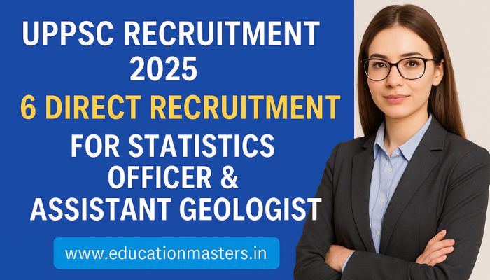 UPPSC recruitment statistics officers and asst. goelogist